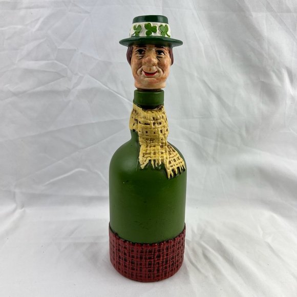 Vintage Ceramic Irish Man in Tweed Wine Liquor Decanter with Carved Stopper - Picture 1 of 13